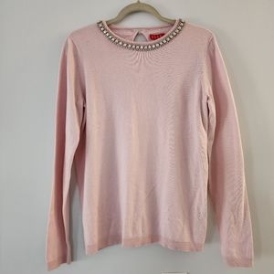 Pink Embellished Sweater by ELLE